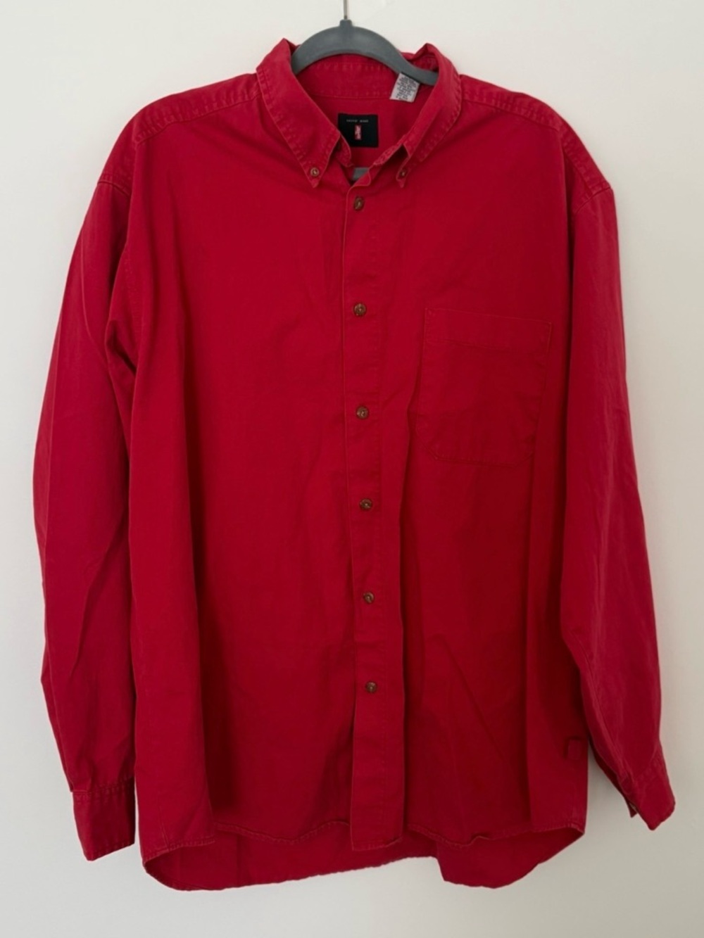 Levi’s Long Sleeve Shirt Men’s L/XL Button Down Red G.I. Cotton Front Pocket